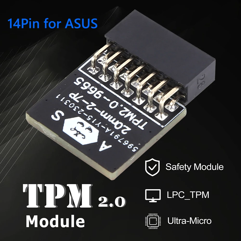 Tpm 2 0 encrypted security module lpc 2 9p 18pin 2 7p 14pin motherboard