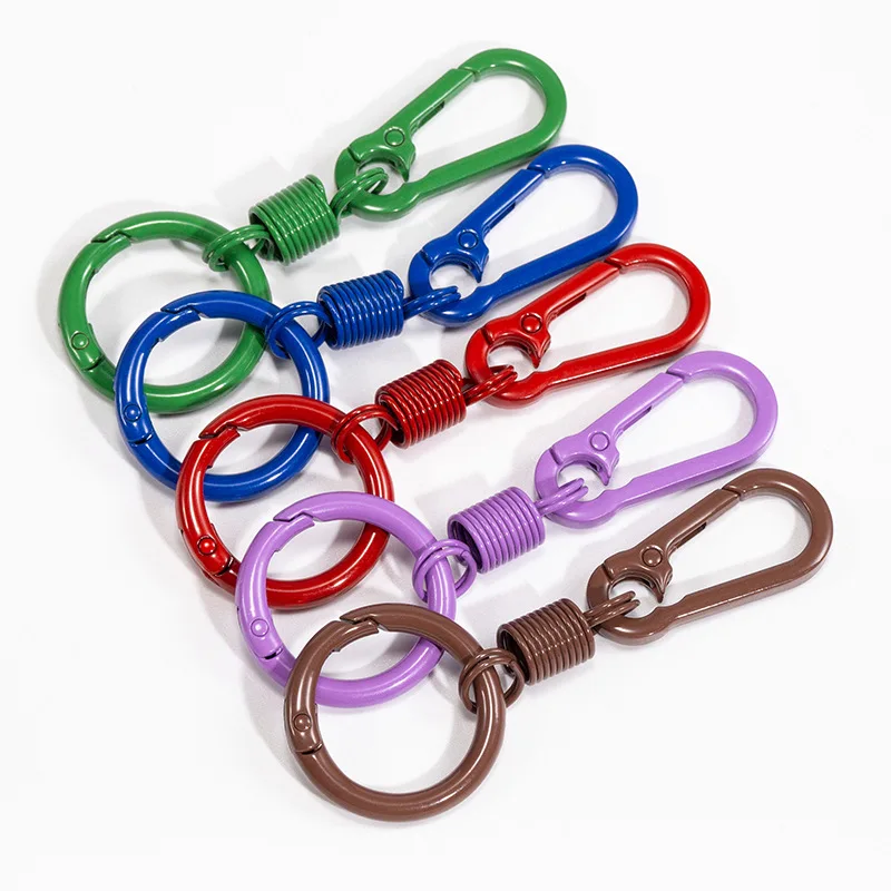 2 stücke Bunte Frühling Schlüsselbund Karabiner Schnalle Schlüssel Ringe Haken Für DIY Handgemachte Schlüsselring Schmuck Machen Liefert Zubehör Handwerk – Detail 1