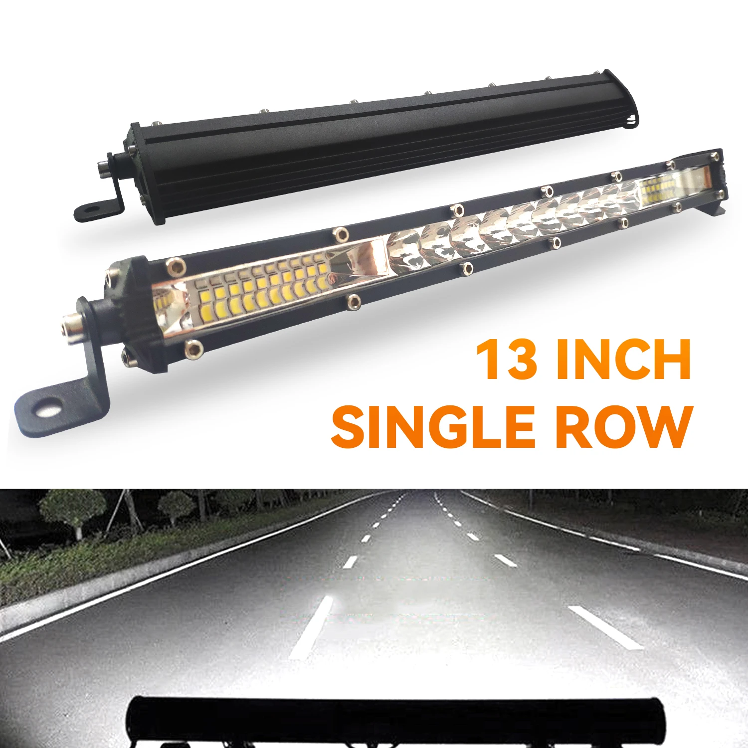 

Slim LED Light Bar Single Row 13Inch Combo Spot Flood For SUV 4X4 Off Road LED Work Lamp 12V 24V Auto Driving work Light