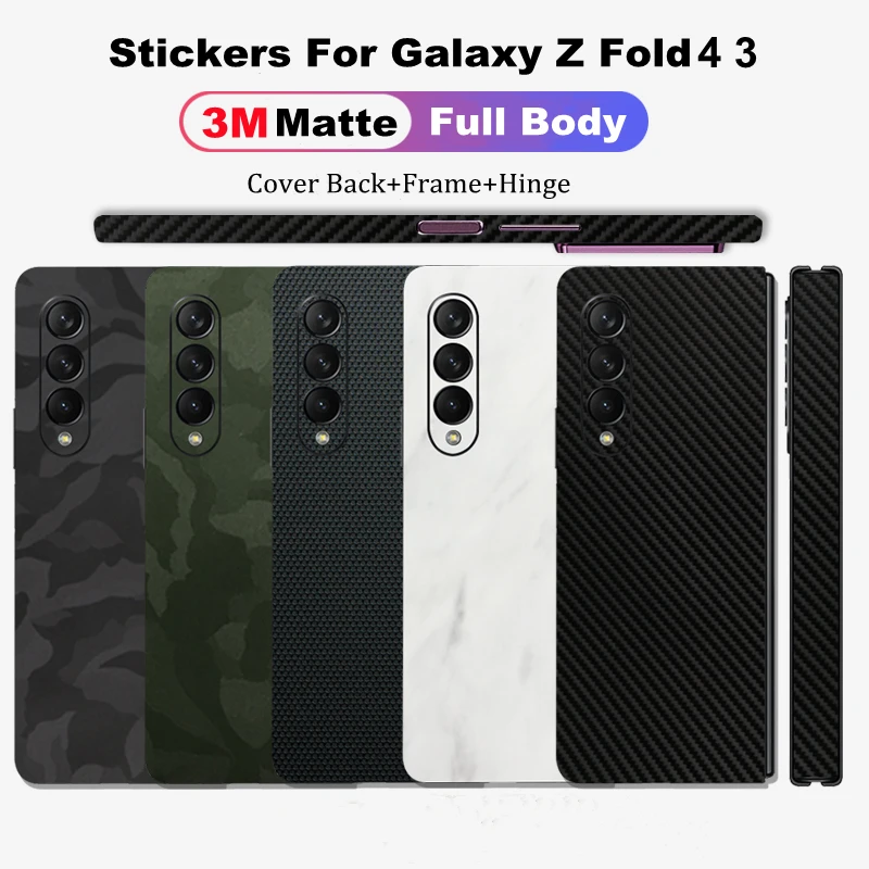 

Full Body 3M Protective Film for Samsung Galaxy Z Fold 4 3 3D Anti-Scratch Matte Stickers Skin Back Cover for Galaxy Z Fold4 3 2