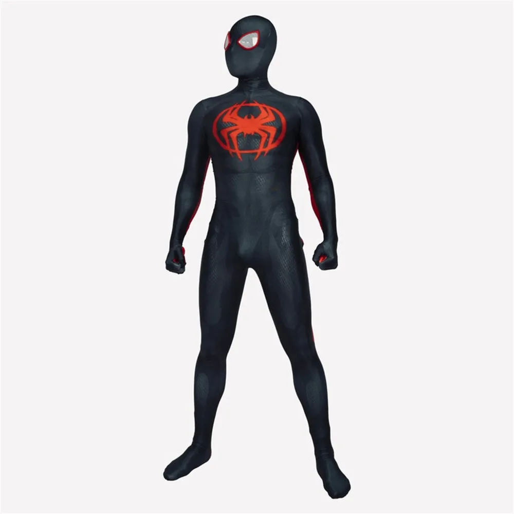 

Halloween Miles Morales Across the Spiderverse Cosplay Costume Spiderman Suit Zentai Bodysuit Men Adults Kids Party Jumpsuits