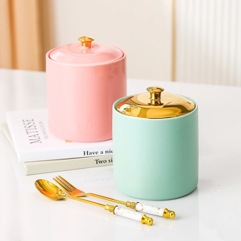 

Однотонная керамическая банка, бытовое украшение для хранения, устойчивая к высоким температурам, без пиролита, чашка-свеча для ароматерапии, урна для домашних животных