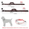 Genuine Leather Dog Collar Durable Real Leather Training Collars For Medium Large Dogs Pets Pitbull With Quick Control Handle 6