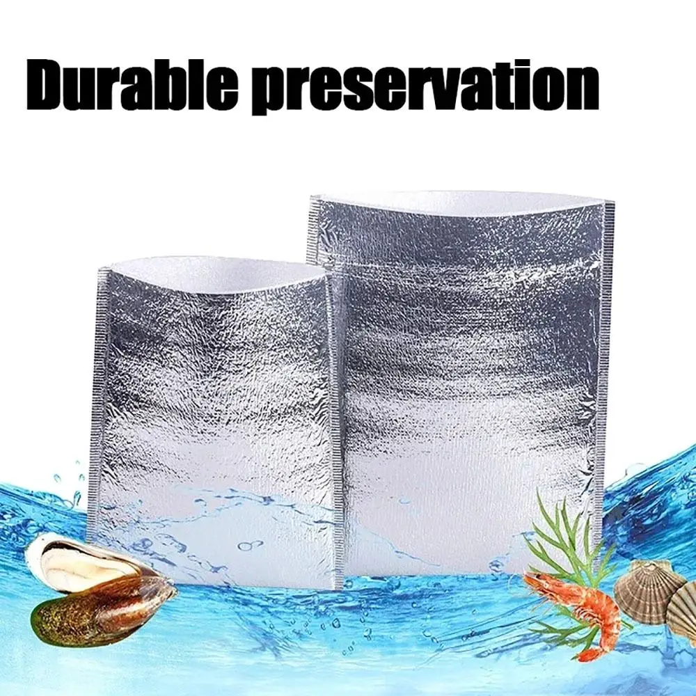 10 Teile/paket Eis Kalt Warme Aluminium Folie Tasche Lebensmittel Thermische Lieferung Träger Isolierung Tasche 2mm Verpackung Kühltasche Trinken lagerung – Detail 10