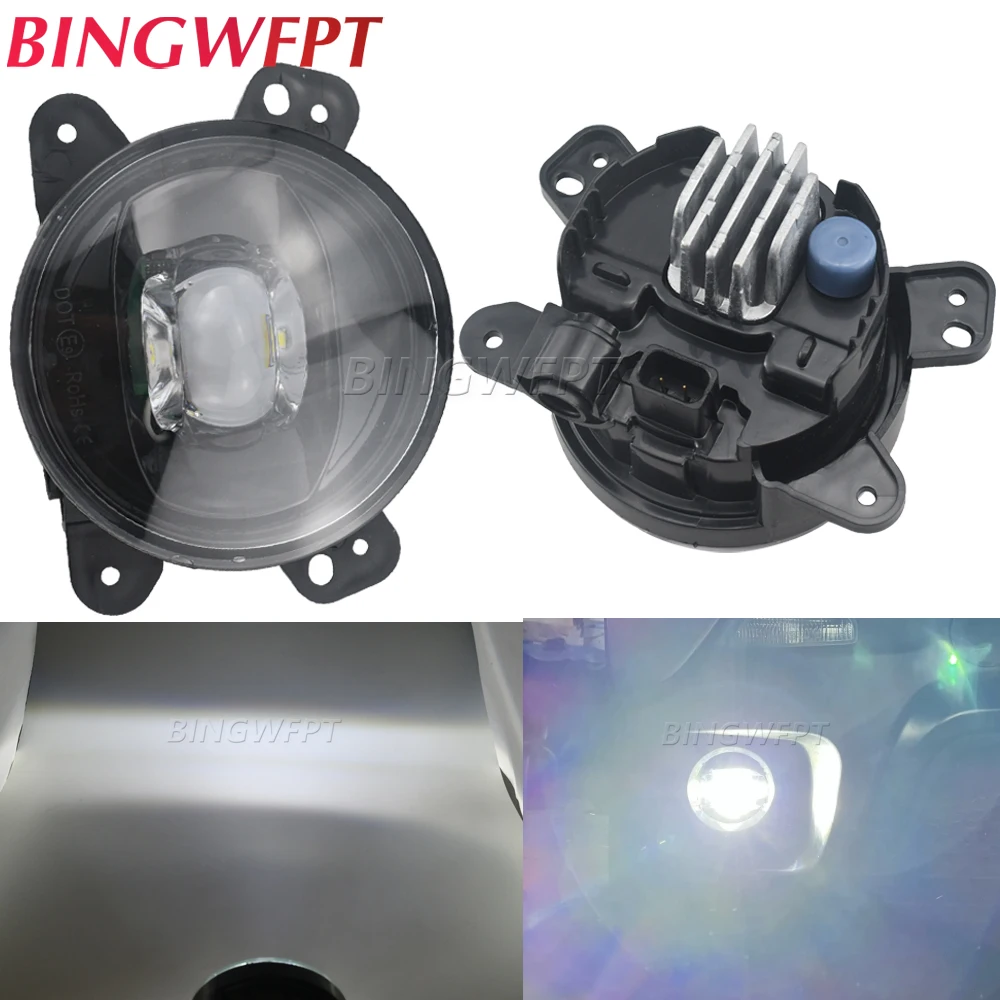 

2 Pieces LED Fog Light 30W 8000LM Car Front Fog Lamp White Yellow 12V High Bright For Jeep Wrangler Grand Cherokee