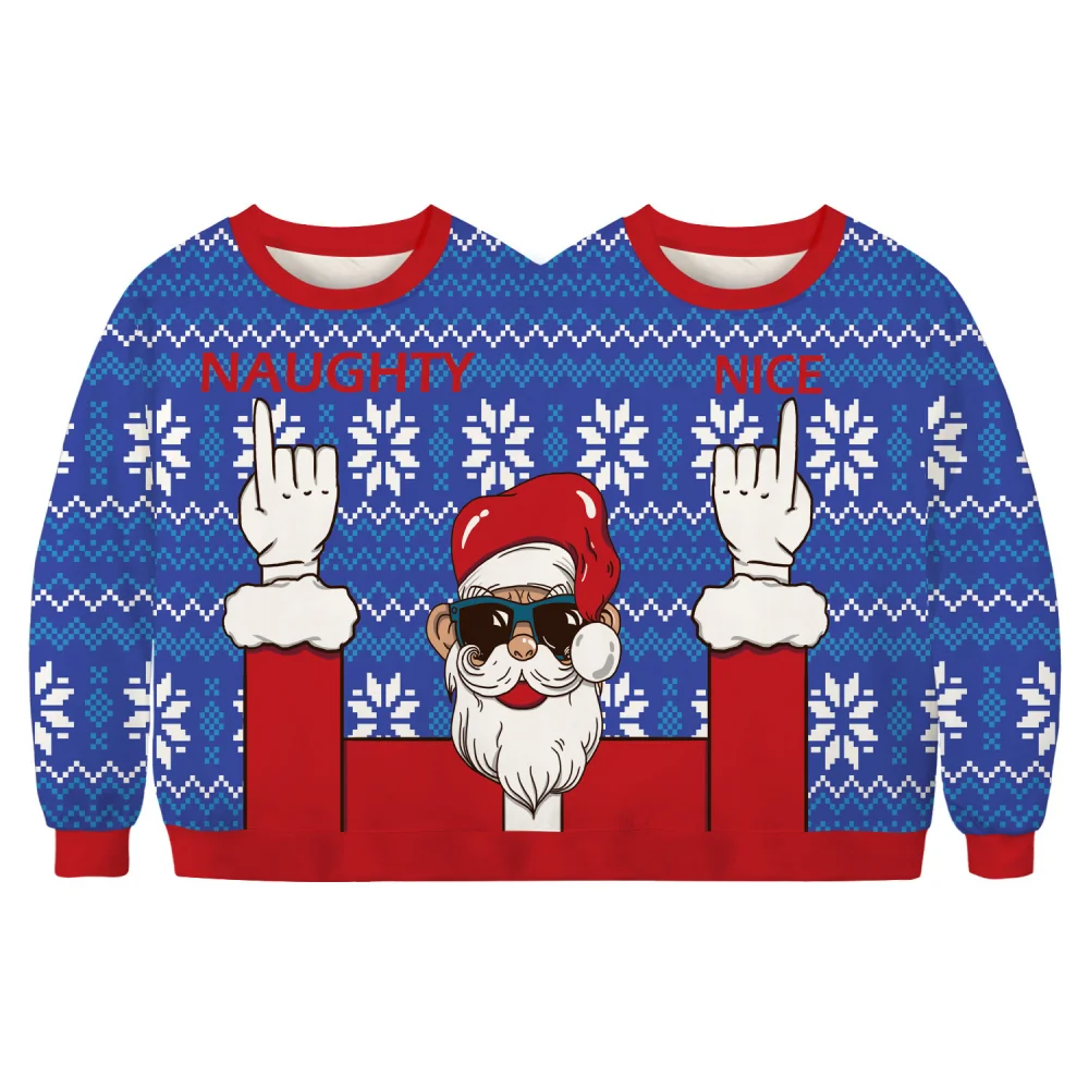Jumper Knitting Two Headed Ugly Christmas Sweater Knit Pullover