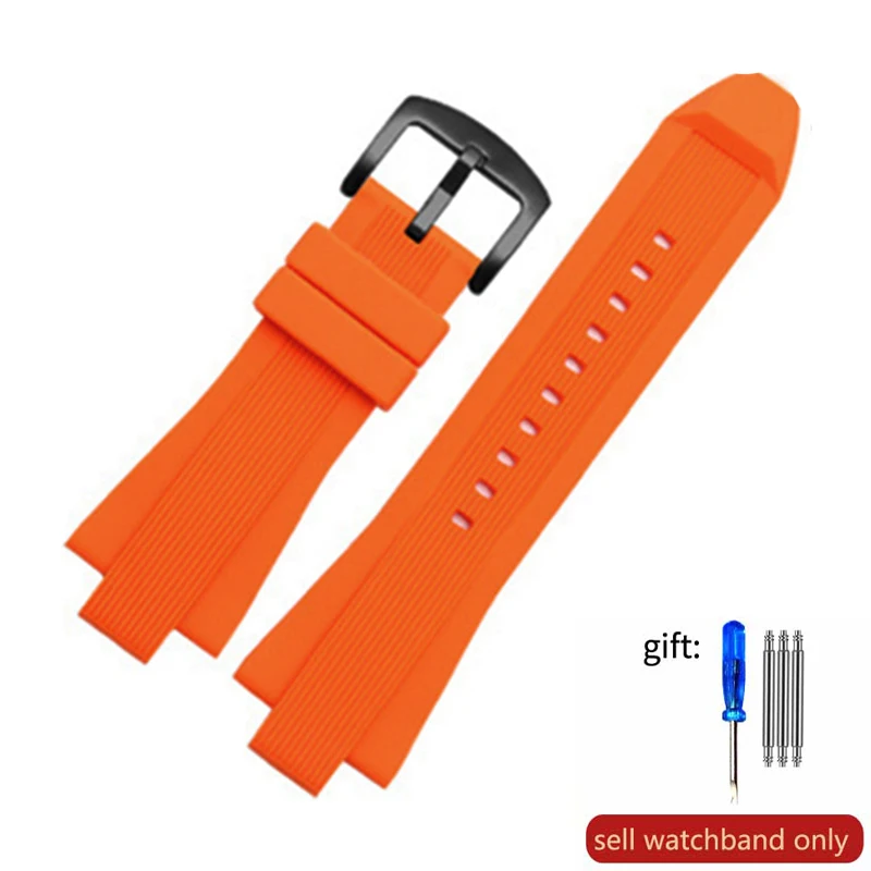 High-Quality Men's Silicone Rubber Watch Strap, 29-13mm