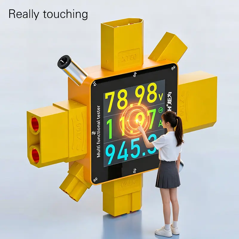 XT369P DC4.5-80V 50A Digital Voltmeter Ammeter XT60 XT30 XT90 Plug Wattmeter Current Capacity Tester Model Aircraft Power Meter image 2