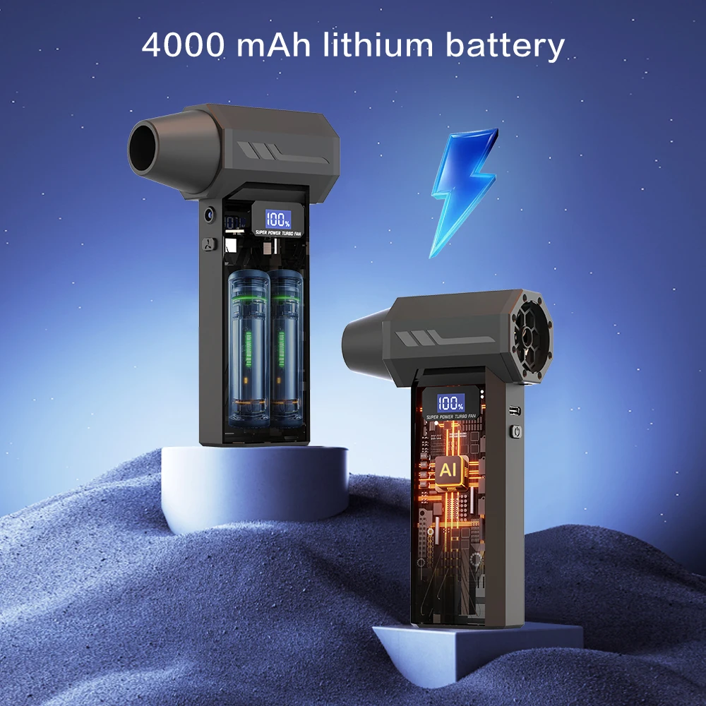 야외용 세차 도구 P70 터보 에어 블로워 무선 먼지 제거기 LED 조명 포함 고속 제트 팬 PC 자동차 청소용