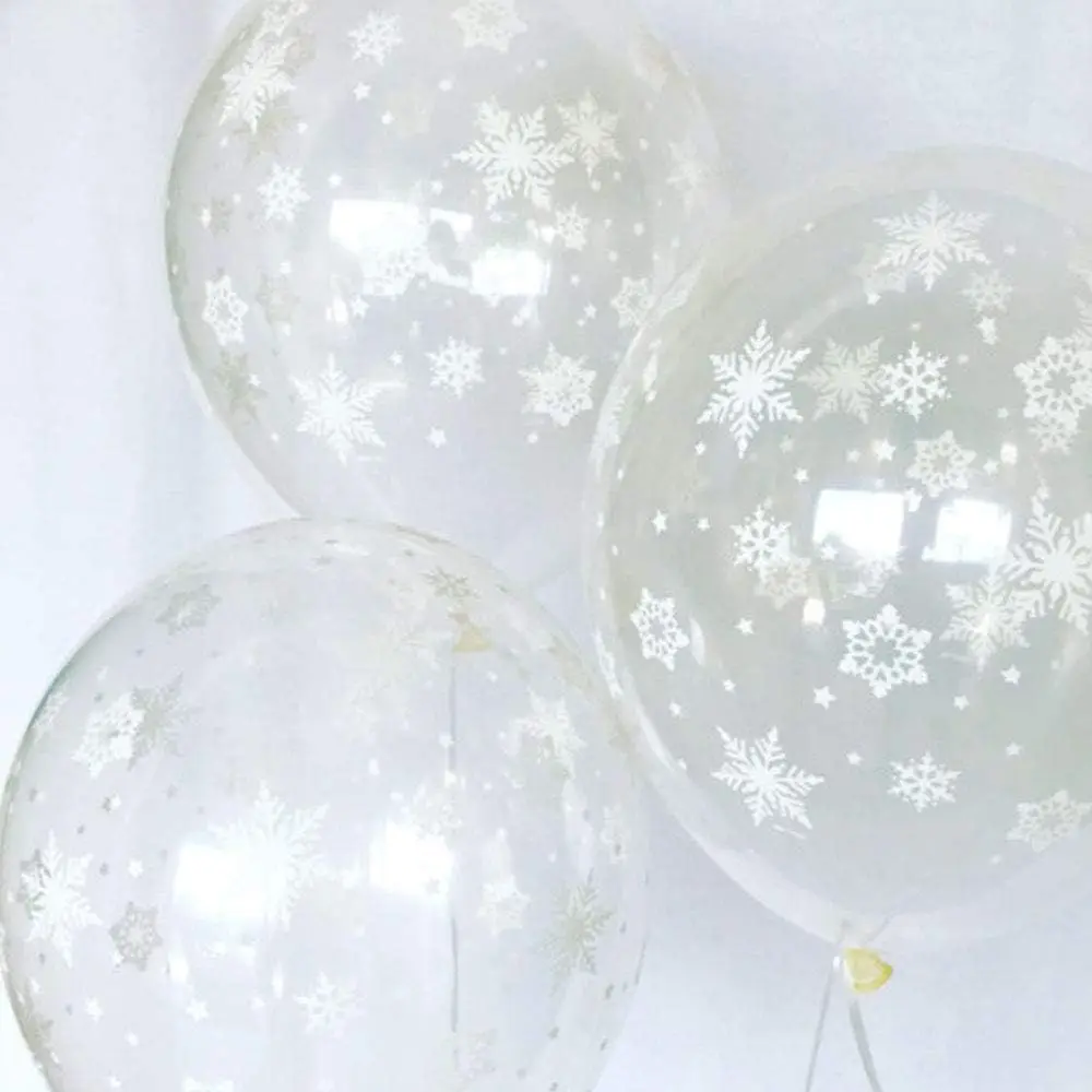 Schneeflocken-Hängedekorationen, alles Gute zum Geburtstag, Banner, Schneeflocken-Luftballons, Weihnachten, Winter, Karneval, Eis, Schnee, Thema, Partyzubehör – Detail 18