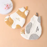 Pendable Handkerchief Cat Coral Velvet Children's Cute Cartoon Towel Thickened Absorbent Kitchen Hand Towel Toilet Quick Dry Rag 2