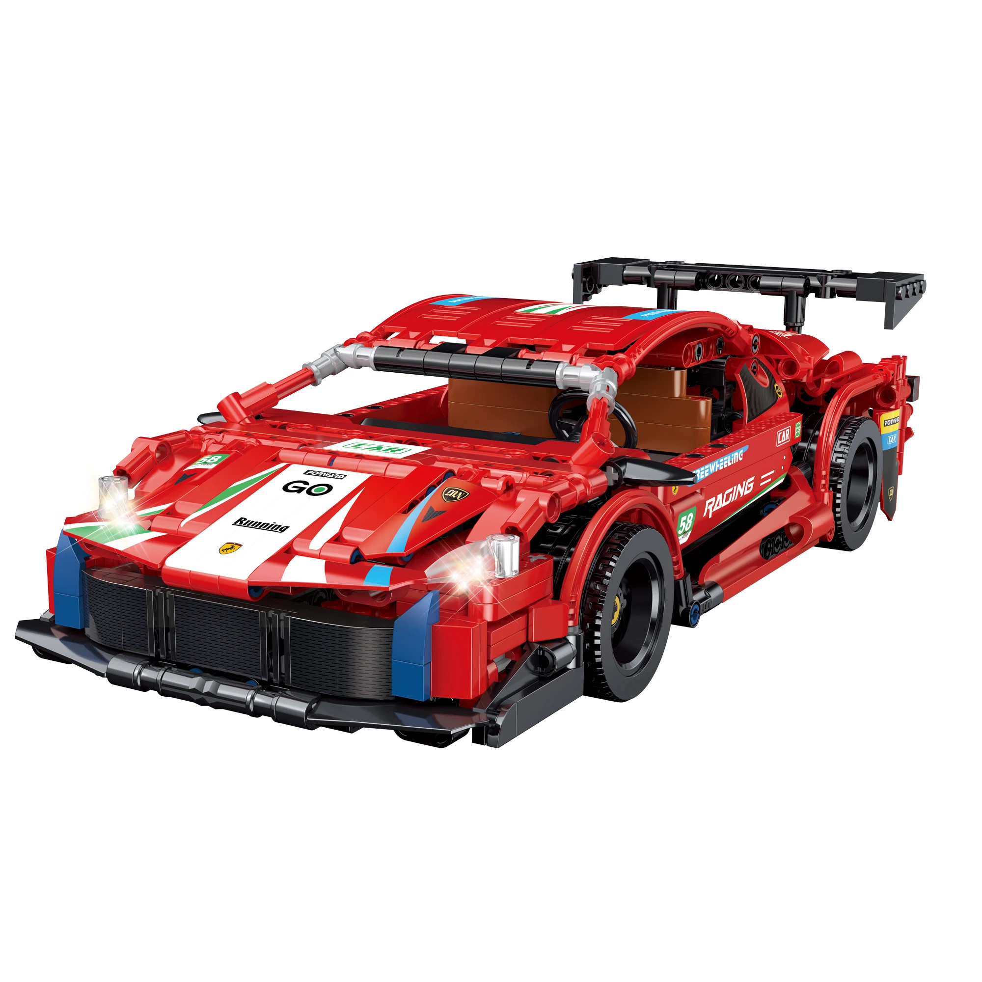 Red Racing Car Building Set - 642-Piece Collectible Sports Car Construction Kit - Perfect Back To School Toy For Boys