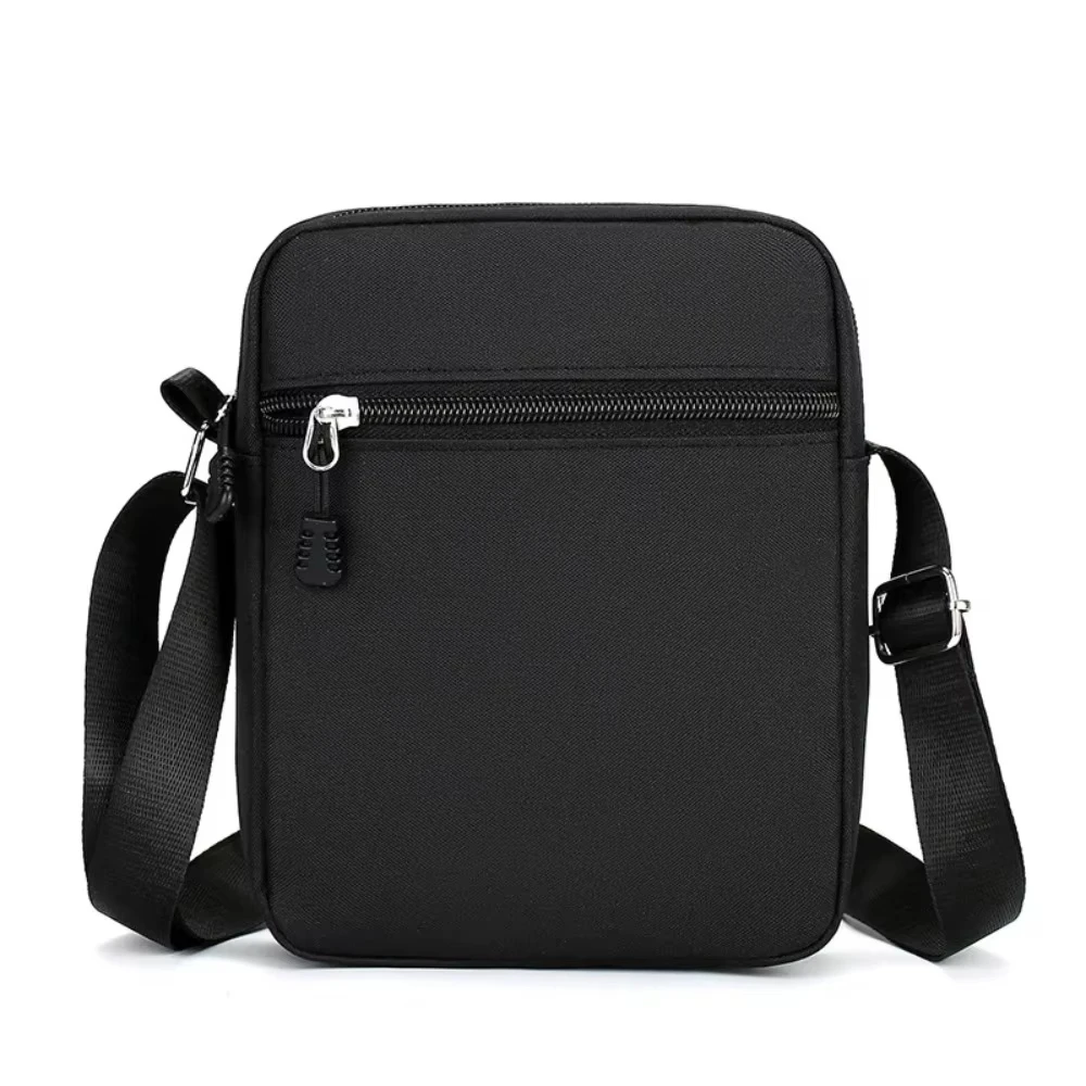 Simple Casual Mini Crossbody Bag Men Nylon Small Shoulder Bag For Men Oxford Black Messenger Side Sling Bag Husband Chest Bag