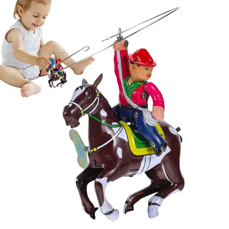 

Винтажные жестяные игрушки, ностальгическая жесть, заводная лошадь, фигурка, новинка, игрушки для мальчиков, девочек, детей, Детский домашний декор для рабочего стола