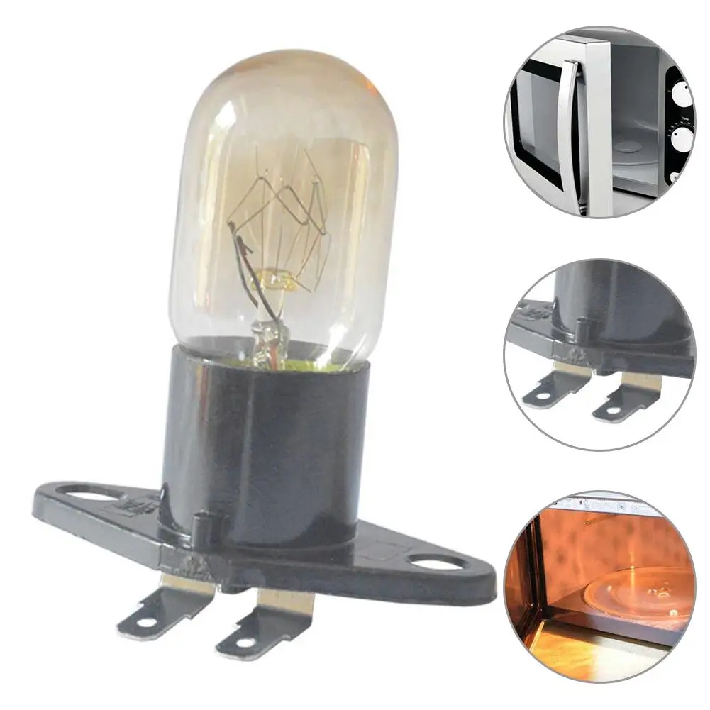 Refrigerator Lighting Bulb 2A 250V 25W Microwave Oven Bulb Refrigerator Lighting Bulb Base Design With Holder Fit For Midea Most Brand
