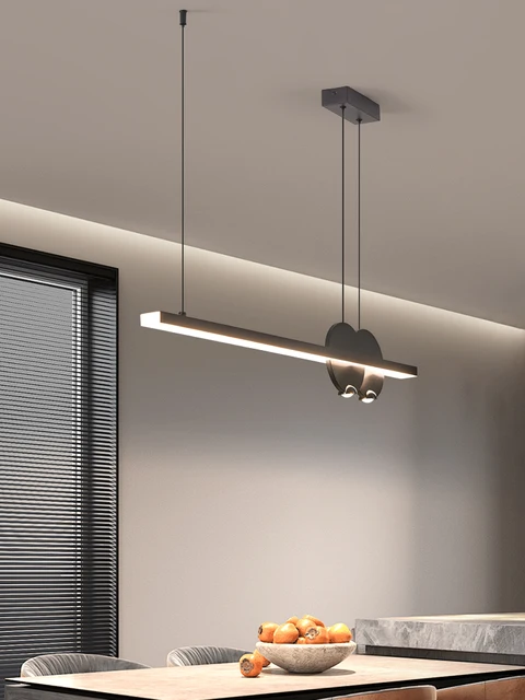 Candelabros de techo LED simples y modernos para mesa, comedor, cocina, isla, lámpara colgante elegante, decoración del hogar, accesorio de iluminación colgante 2