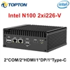 12th Gen Intel N100 Fanless Mini PC 2xi226-V 2.5G 2*COM NVMe 1*DP Efficient Cooling Solid Firewall Server Industrial Computer 2