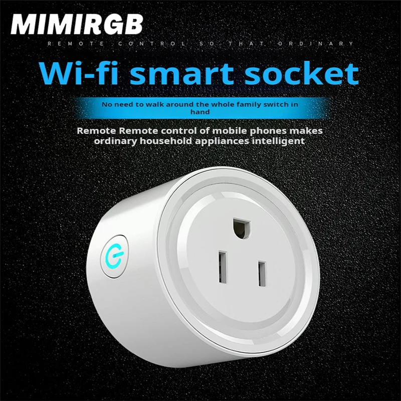 Розетка с таймером, розетка с Wi-Fi для управления смартфоном, американский стандарт, 10 А, розетка с Wi-Fi, переключатель с голосовым управлением и дистанционным управлением