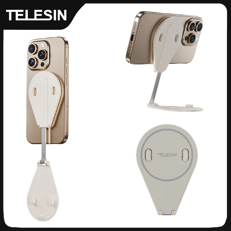 TELESIN Magnetic Multi-function Mobile Phone Holder 300&deg; Rotation Phone Camera Shoot Stabilizer Stand Desk Holder Stand
