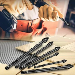 Mèches de perçage hélicoïdales pour carreaux, ouvre trou, céramique, verre, alliage dur, revêtement, menuiserie, pierre de Construction, Kit de puissance, accessoires 