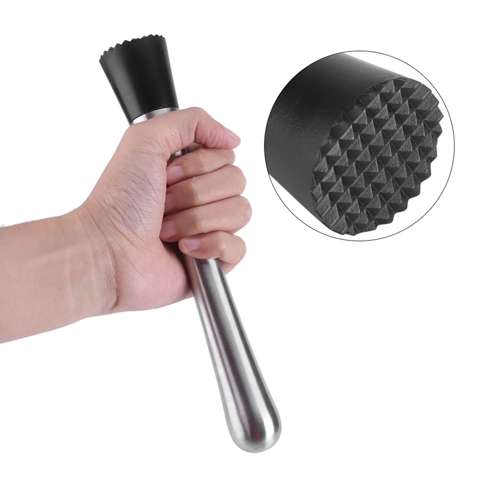 Stainless Steel Bar Stick Cocktail Muddler Mojito Masher Fruit Mixer 20cm Length DIY Barware Tool