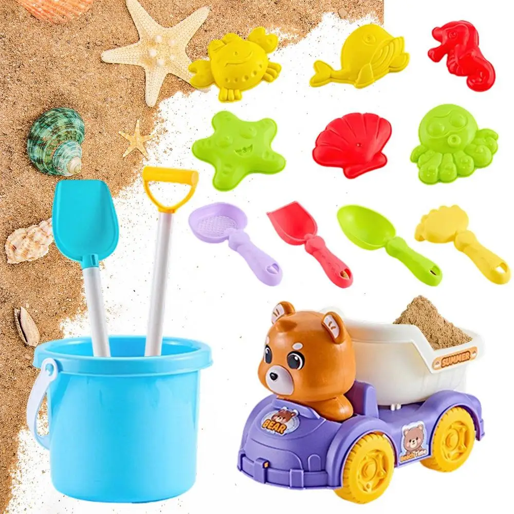 Beach Building Kit With Molds Bucket & Shovels Sandbox Toys Kids For Boys Children Teens Adult_voghion.com