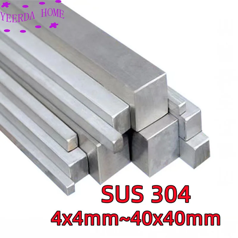 모든 사이즈 304 스테인리스강 사각 막대, 고속 선형 샤프트, 4mm  40mm