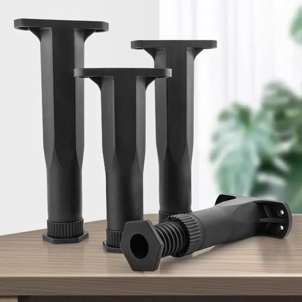 Heavy Duty Plastic Adjustable Bed Frame Support Legs Black