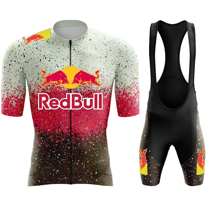 Men's Mtb Cycling Pants Equipment Man 2024 Bib Bikes Red Bull Bike Clothing Jerseys Team Jersey Set Shorts Laser Cut Costume Gel 5