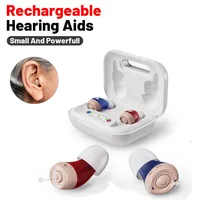 JINGHAO 1 Pair Mini Hearing Aids Rechargable In Ear Hearing Amplifier Sound Enhancer Fashion Design 1