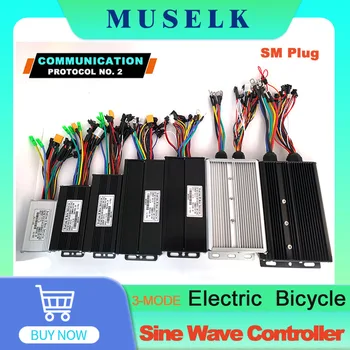 Controller per Bici Elettrica con Funzione di Apprendimento 17A 26A 30A 35A 40A 45A 60A 80A Onda Sinusoidale 36V-72V, Controller a Tre Modalità per Bicicletta Elettrica