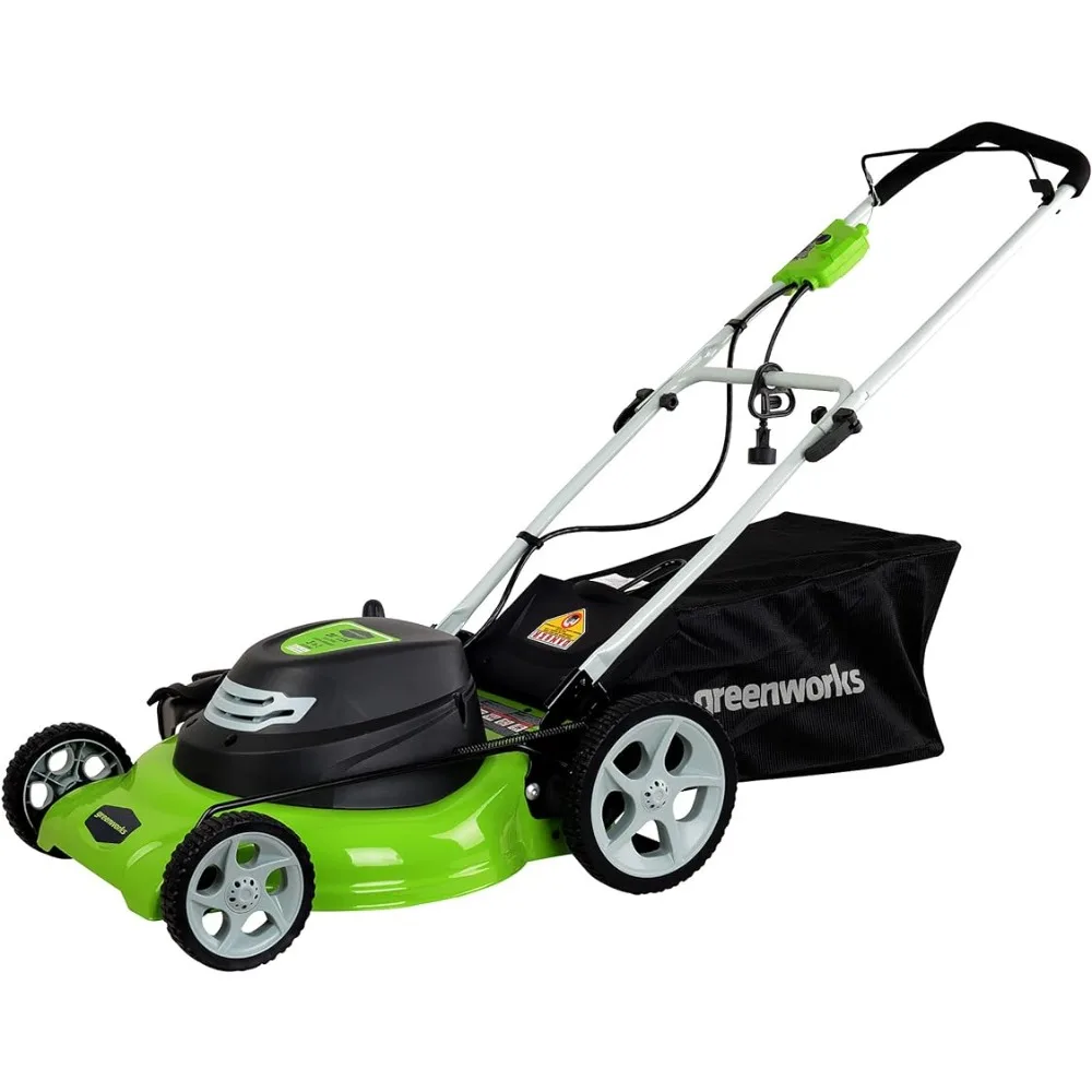 

Greenworks 12 Amp 20-Inch 3-in-1Electric Corded Walk-Behind Lawn Mower 25022 Outdoor Power Tools US
