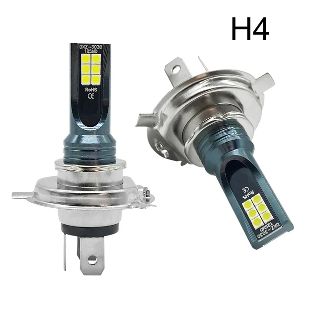 2Pcs H4 H7 LED ไฟหน้า H11 H8 H9 H10 H1 H3 รถหมอกหลอดไฟ 9005 9006 ขับรถอัตโนมัติวิ่งโคมไฟ 12000LM 80W 12V 4