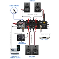 LEPY LP-269PRO 4.1 Channel Amplifier Bluetooth 5.0 Coaxial In USB SD FM Function Subwoofer Output Home Theater Sound System - Image 4
