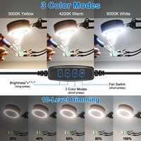 NEWACALOX Soldering Iron Welding Smoking Device Exhaust Fan EU/US Plug 48 SMD LED Lights Third Helping Hand With Filter Sponge 2