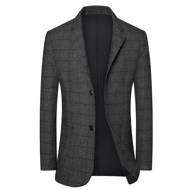 Alta qualidade blazer xadrez masculina estilo britânico high-end simples e  elegante moda festa de compras negócios casual cavalheiro casaco -  AliExpress