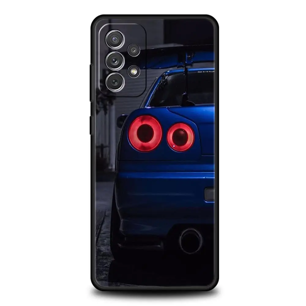 JDM Sport Car Design Phone Case - Blue and Red Duo Tone Cover