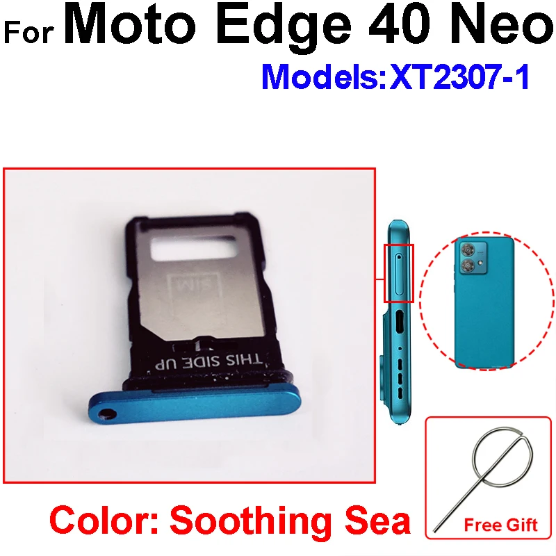 SIM Card Tray Holder For Motorola MOTO Edge 40 Edge 40 Neo XT2303-2 XT2307-1 Sim Card Slot   Card Reader Adapter Parts