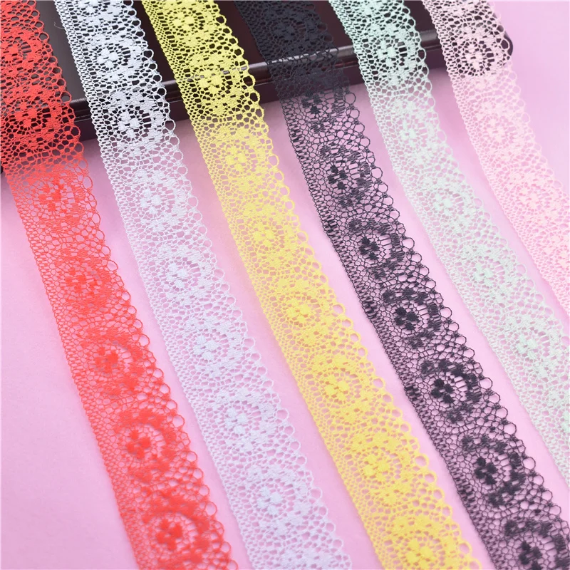 10yards/lot Lace Ribbon White Black Embroidered Lace Trim African Lace Fabric Material Trimmings