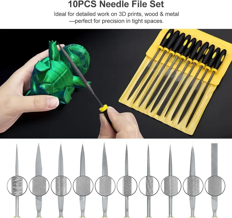 3D Printer Tools Kit, 53pcs 3D Printer Accessories for All FDM/SLA Printers Includes Nozzle Cleaning Tools, Removal Scrapers, - Image 5