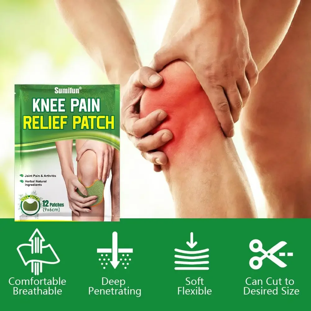 12pcs Knee Plaster Sticker Wormwood Extract Knee Joint Ache Pain Relieving Rheumatoid Arthritis Sprains Patch Body Health Care pain relief patch knee pain relief cream pain relief cream
