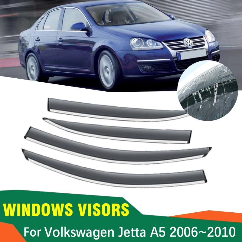 Deflectores de coche para Volkswagen, accesorios 5, A5, MK5, Sedan 2006 2010, VW Bora, Vento, 4 Uds. - AliExpress