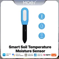 MOES Tuya Smart ZigBee Soil Temperature Humidity Moisture Sensor Plant Tester Moisture Detector Real Time Monitor Voice Control