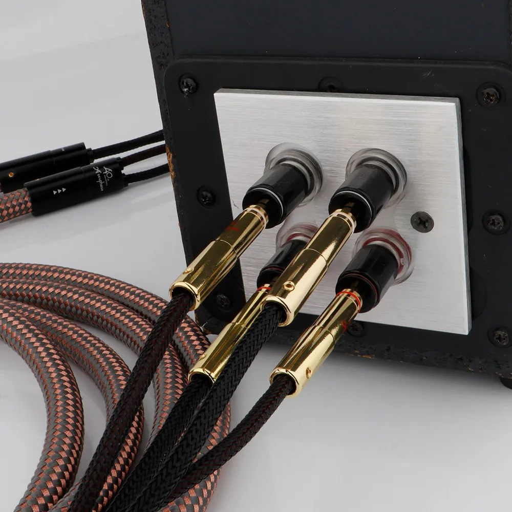 Cable de altavoz para audiófilo KS3040, Cable de altavoz HiFi de cobre,  WBT, Conector de pala - AliExpress