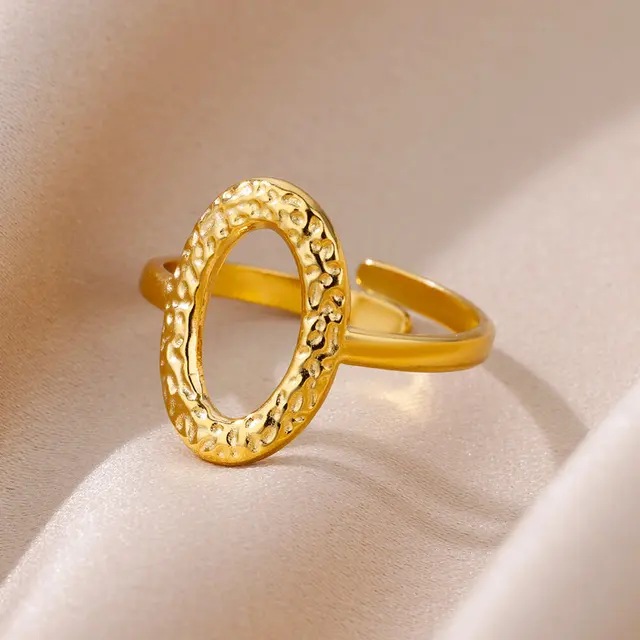 88457-96e11a.jpg Bagues en acier inoxydable 316L pour femmes, couleur or, anneau ouvert géométrique multicouche, Vintage, étanche, bijoux esthétiques de mariage, cadeau