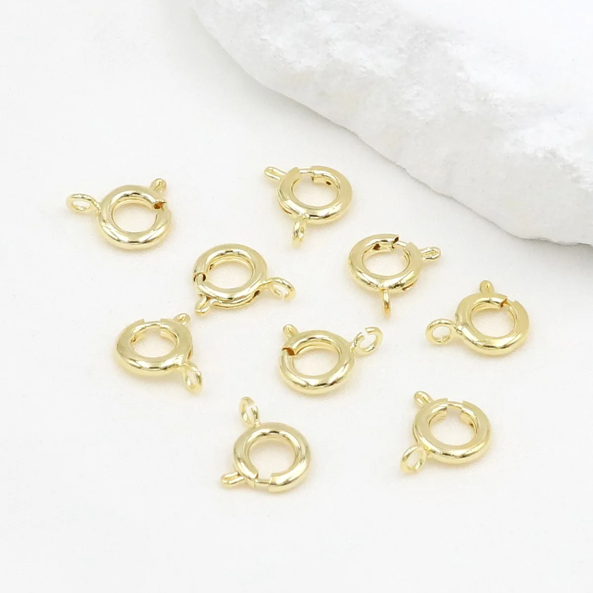 Pack of 10 Sterling Silver Spring Clasps