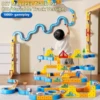 DIY Magic Transforming Magnetic Cube Track Set Electric Anti-Gravity High-Speed Train Model Toy Building Blocks Vehicle Track