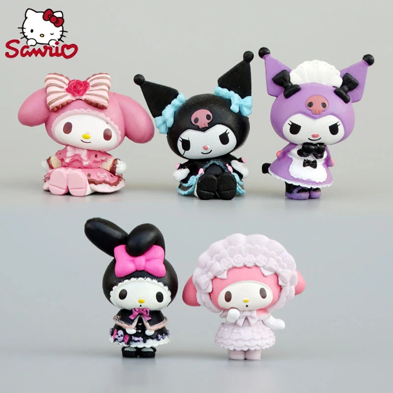 Sanrio 4Cm My Melody Figure Anime Kawaii Melody Kuromi Kt Cat Action  Collection A Set of 5 Pvc Materials Gifts For Children - AliExpress