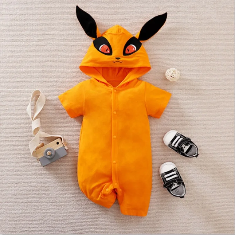 Anime ubrania typu Cosplay kostium na Halloween Kurama noworodek Baby Boy ubrania kombinezony dziecięce Romper Onesie kombinezon body rzeczy