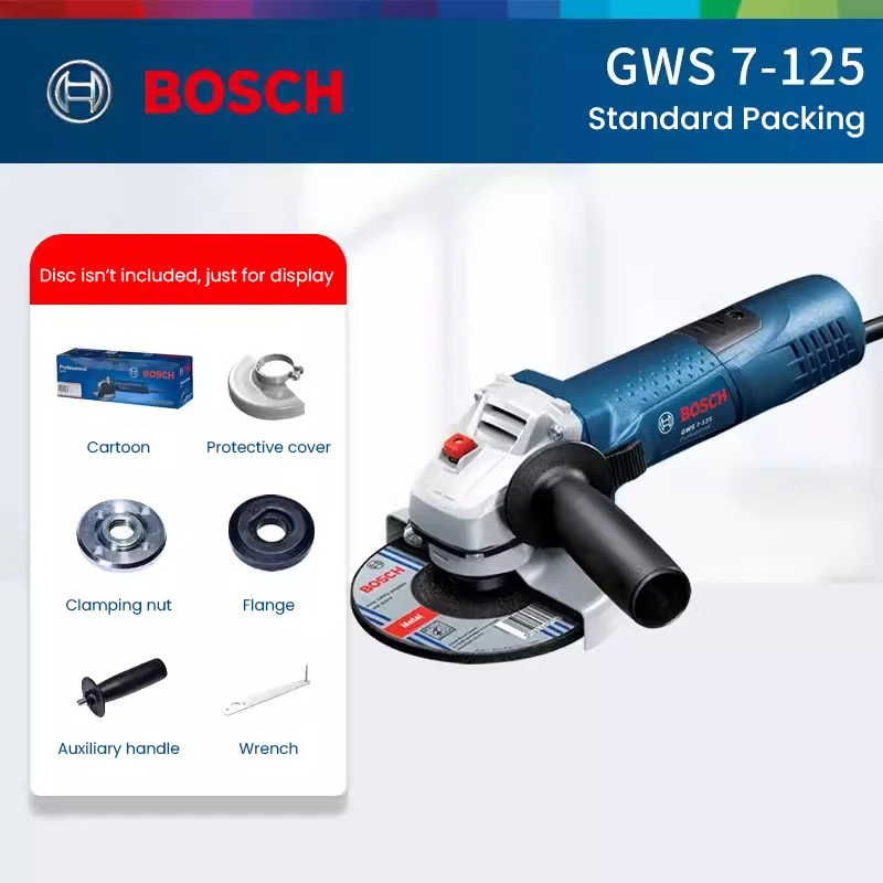 

Bosch Angle Grinder Corded Grinding Machine 220V High Power Motor Electric Grinding Cutting Polishing Power Tool GWS700